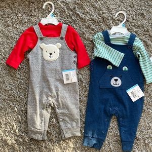 Little Me boy’s overall size 6 months, set of 2